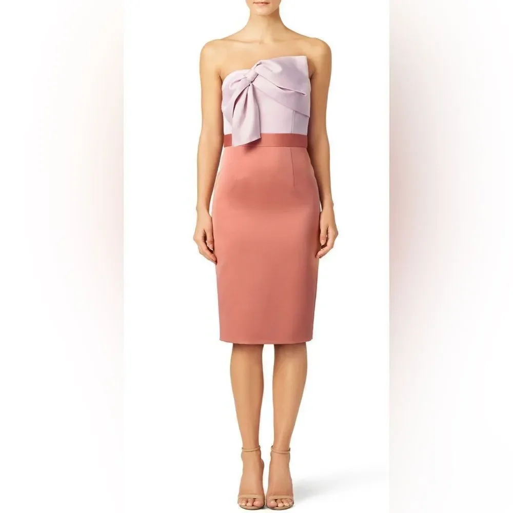 CYNTHIA ROWLEY Stretch Color Block Shift Dress size 4 - Picture 1 of 11